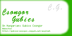 csongor gubics business card